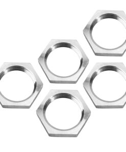 5Pcs/Set M30 x 1.5mm Hex Lock Nut Pipe Fitting Female 304 Stainless Steel Metric Fine Thread Hexagon Nuts (Size: S36 H6)