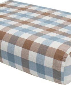 Memory Foam Pillow Case Contour Cover Only, 22.4" x 15.0" x 3.94"/3.15", Cotton Pillowcase with Zipper, Soft Replacement Cases for Ergonomic Latex Neck Cervical Pillows for Pain Relief Protector