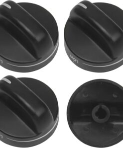 4pcs Knobs Fits for Whirlpool Super Capacity 465 Gas Range Oven Stove Burner Knobs, 8273103 Universal Replacement for WP8273103 8273107 AP6012363 8273111 ER8273103 PS11745570 WP8273103VP (Black)