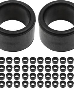50Pcs Rod Holder Insert Sleeves, Rubber Cap, Fit 2" (49-51mm) Tube with 2mm Wall Thick, Fishing Rod Tree Holder Caps, Pole Carrier Protectors Tackle for Rest Rack Boat